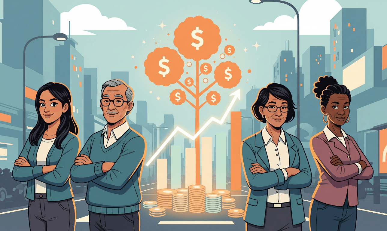 Bienestar, bienestar económico y resiliencia financiera (Medium) Imagen sobre el bienestar económico y resiliencia financiera